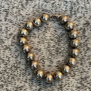 Silver ball bead bracelet